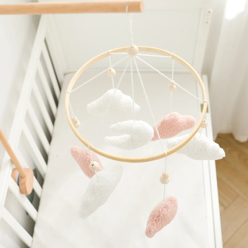 Mobile de lit - Nuage Rose