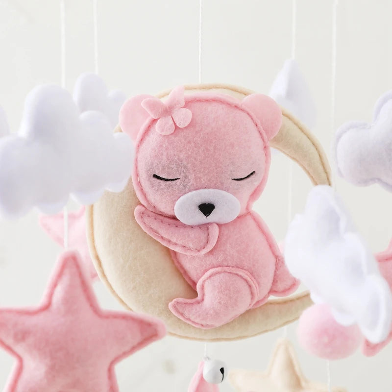 Mobile de lit - Ourson Rose