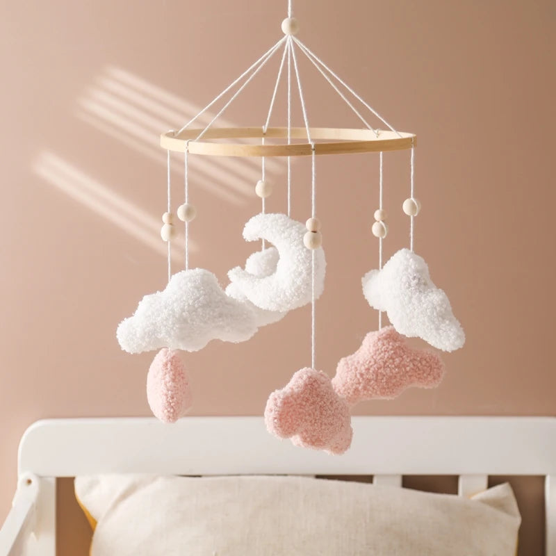 Mobile de lit - Nuage Rose