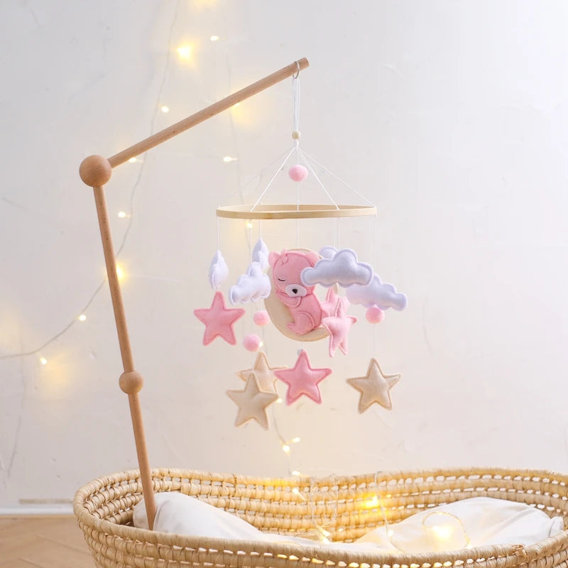 Mobile de lit - Ourson Rose