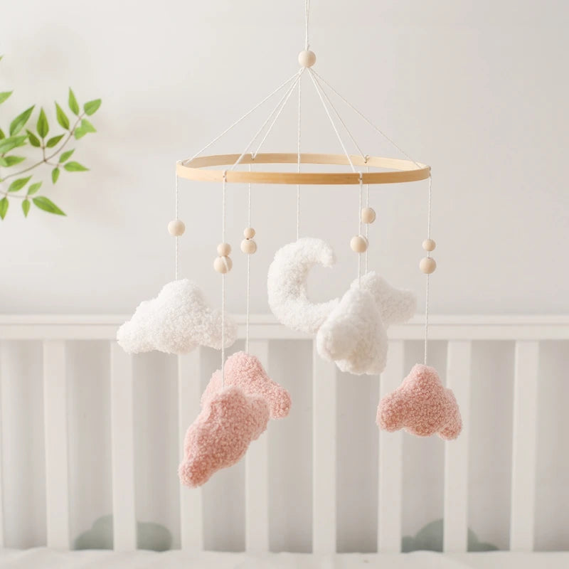 Mobile de lit - Nuage Rose
