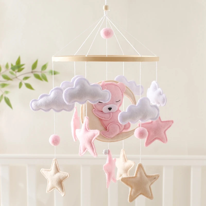 Mobile de lit - Ourson Rose