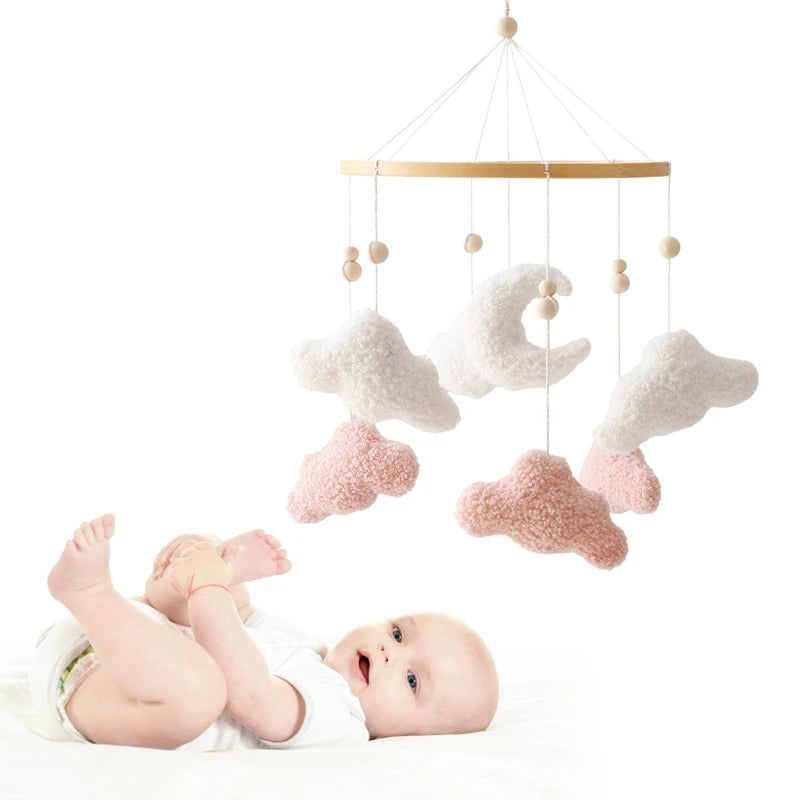 Mobile de lit - Nuage Rose