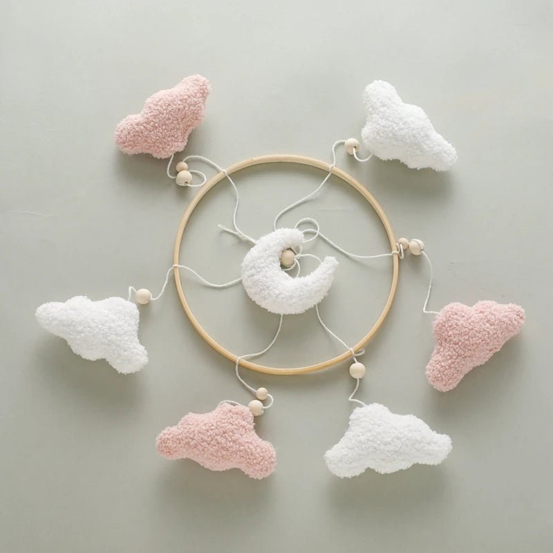 Mobile de lit - Nuage Rose
