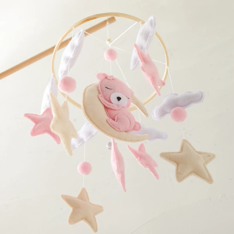 Mobile de lit - Ourson Rose