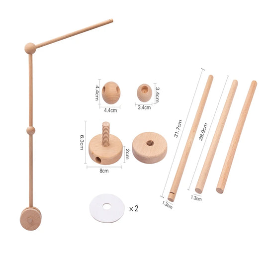Support en bois mobile de lit
