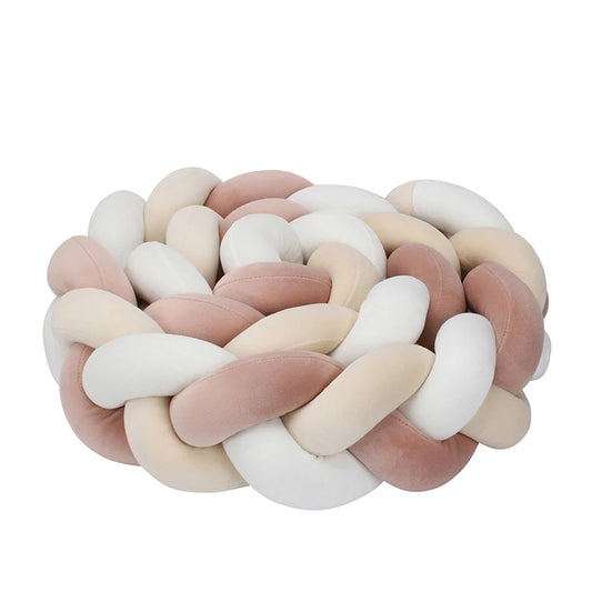Tresse de Lit Bébé - Marron Blanc & Crème