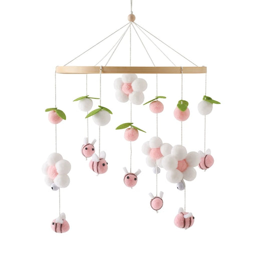 Mobile de lit - Abeille Rose