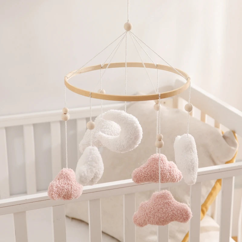 Mobile de lit - Nuage Rose
